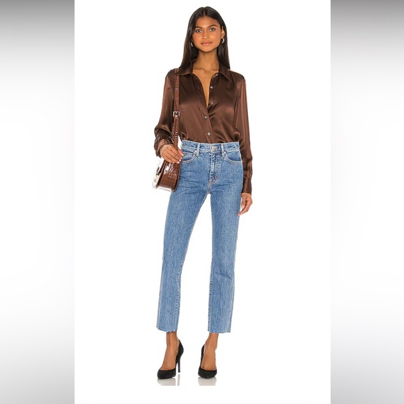 Hero Slim Straight in Pacific SLVRLAKE Women's Blue Jeans - Picture 3 of 10